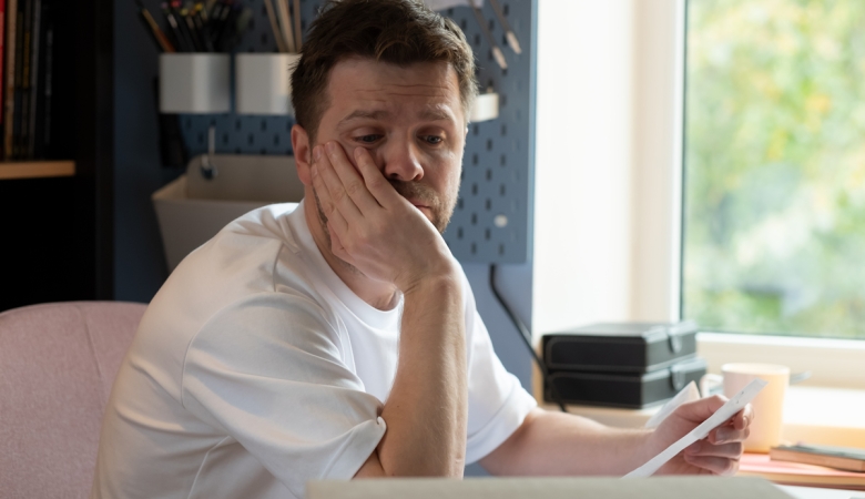 Hombre desgastado emocionalmente Hombre desgastado emocionalmente