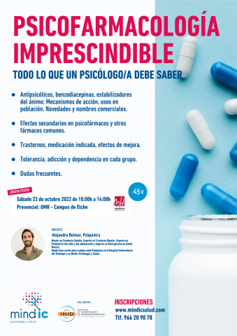 Cartel curso psicofarmacología