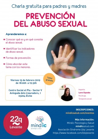 Cartel taller prevención abuso sexual